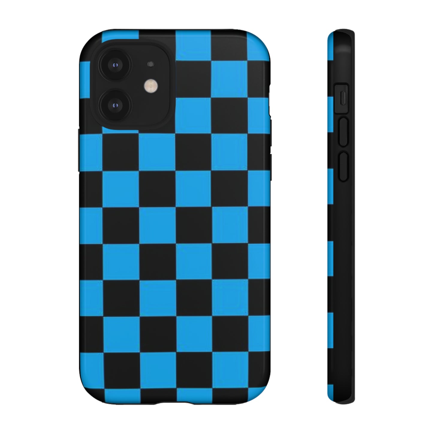 Blue and Black Checkers: 46-Tough Case iPhone series 15 14 13 12 11 X XR XS 8: Google series 7 6 5: Samsung series S23 S22 S21 S20 S10