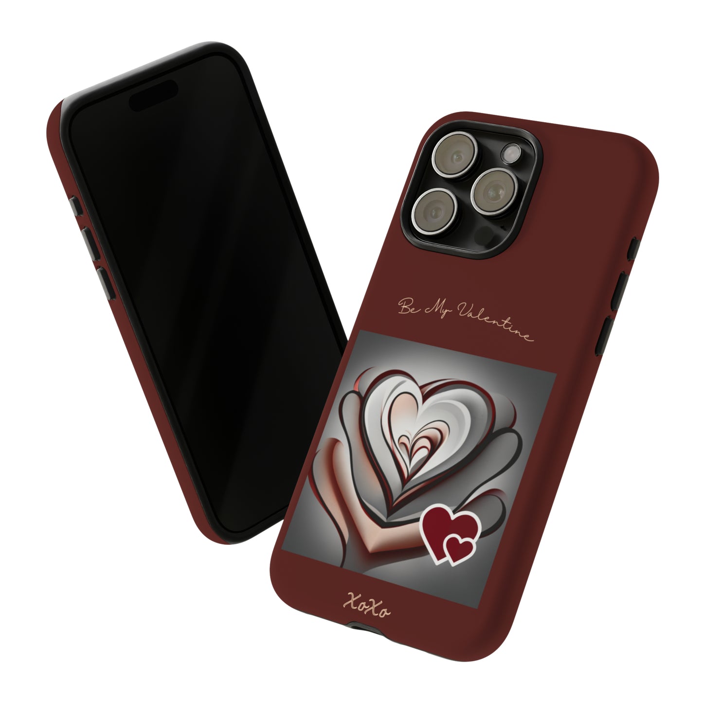 Valentine Triple Heart: 46-Tough Case iPhone series 15 14 13 12 11 X XR XS 8: Google series 7 6 5: Samsung series S23 S22 S21 S20 S10