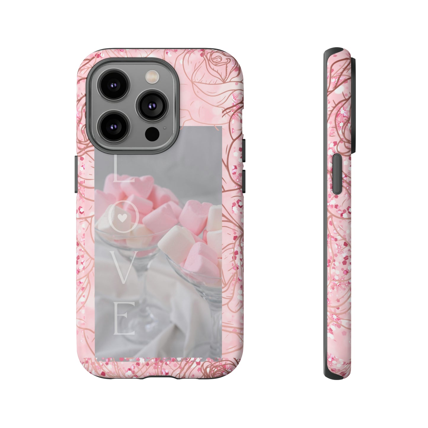 Pink Candy Love: 46-Tough Case iPhone series 15 14 13 12 11 X XR XS 8: Google series 7 6 5: Samsung series S23 S22 S21 S20 S10