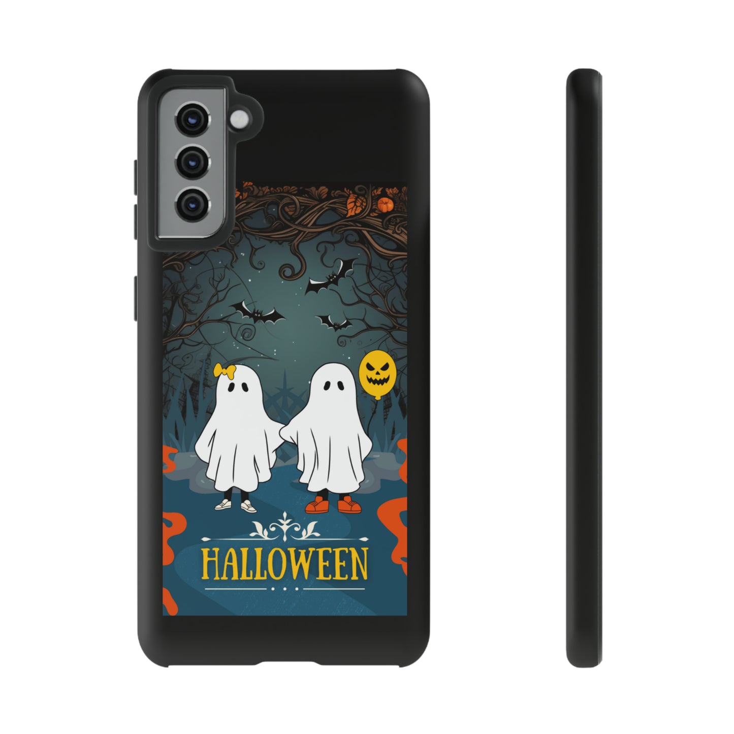 Ghosty with Black background: 46-Tough Case iPhone series 15 14 13 12 11 X XR XS 8: Google series 7 6 5: Samsung series S23 S22 S21 S20 S10