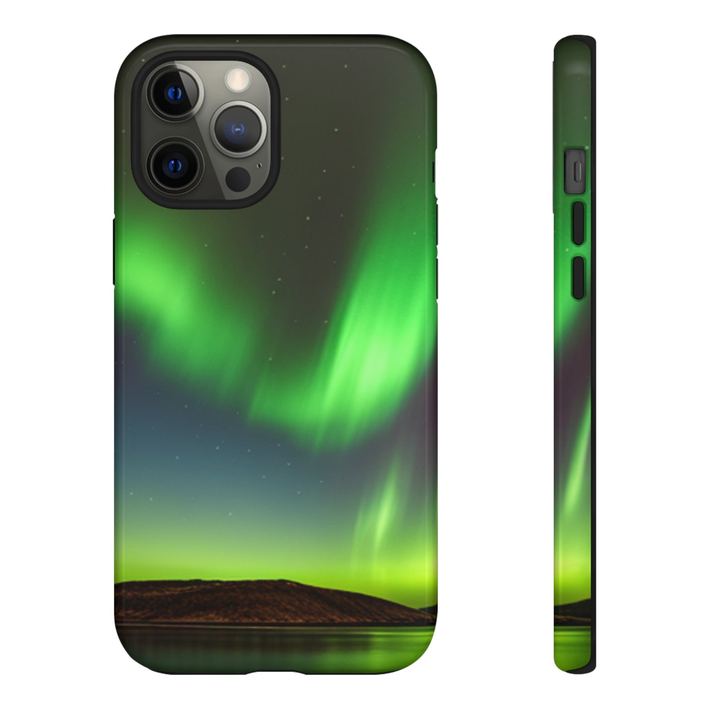 Northern Lights with a black background: 46-Tough Case iPhone series 15 14 13 12 11 X XR XS 8: Google series 7 6 5: Samsung series S23 S22 S21 S20 S10