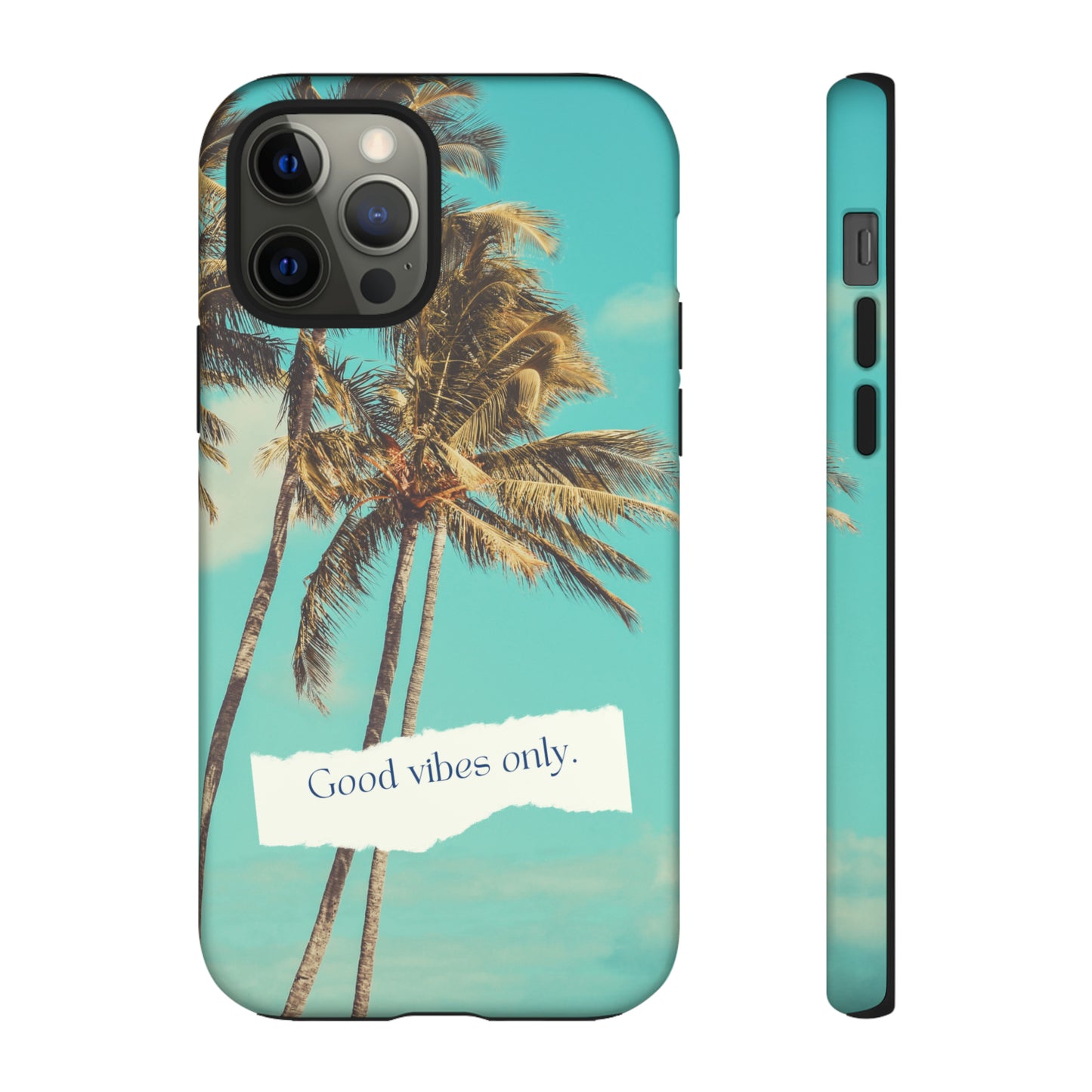 Palm Blue with Turquoise background : 46-Tough Case iPhone series 15 14 13 12 11 X XR XS 8: Google series 7 6 5: Samsung series S23 S22 S21 S20 S10