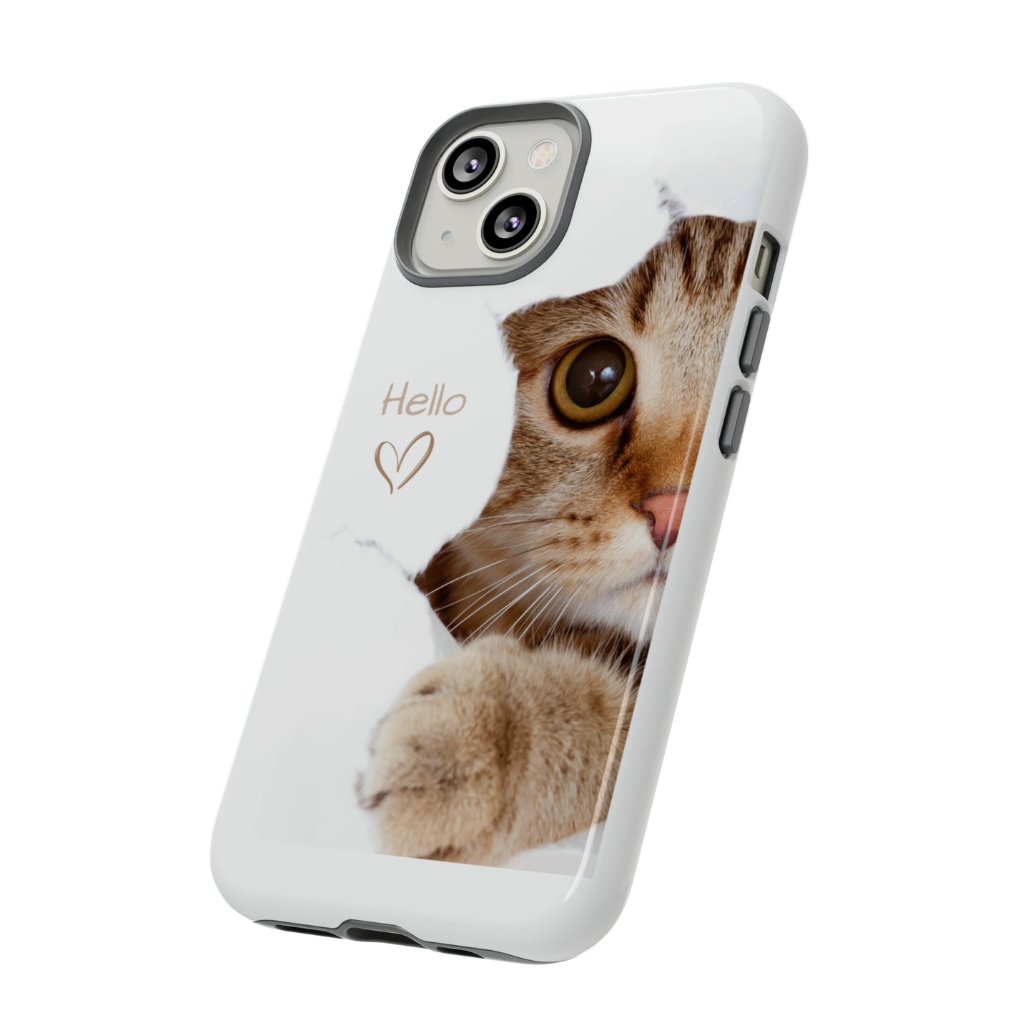 Hey Kitty with white background: 46-Tough Case iPhone series 15 14 13 12 11 X XR XS 8: Google series 7 6 5: Samsung series S23 S22 S21 S20 S10