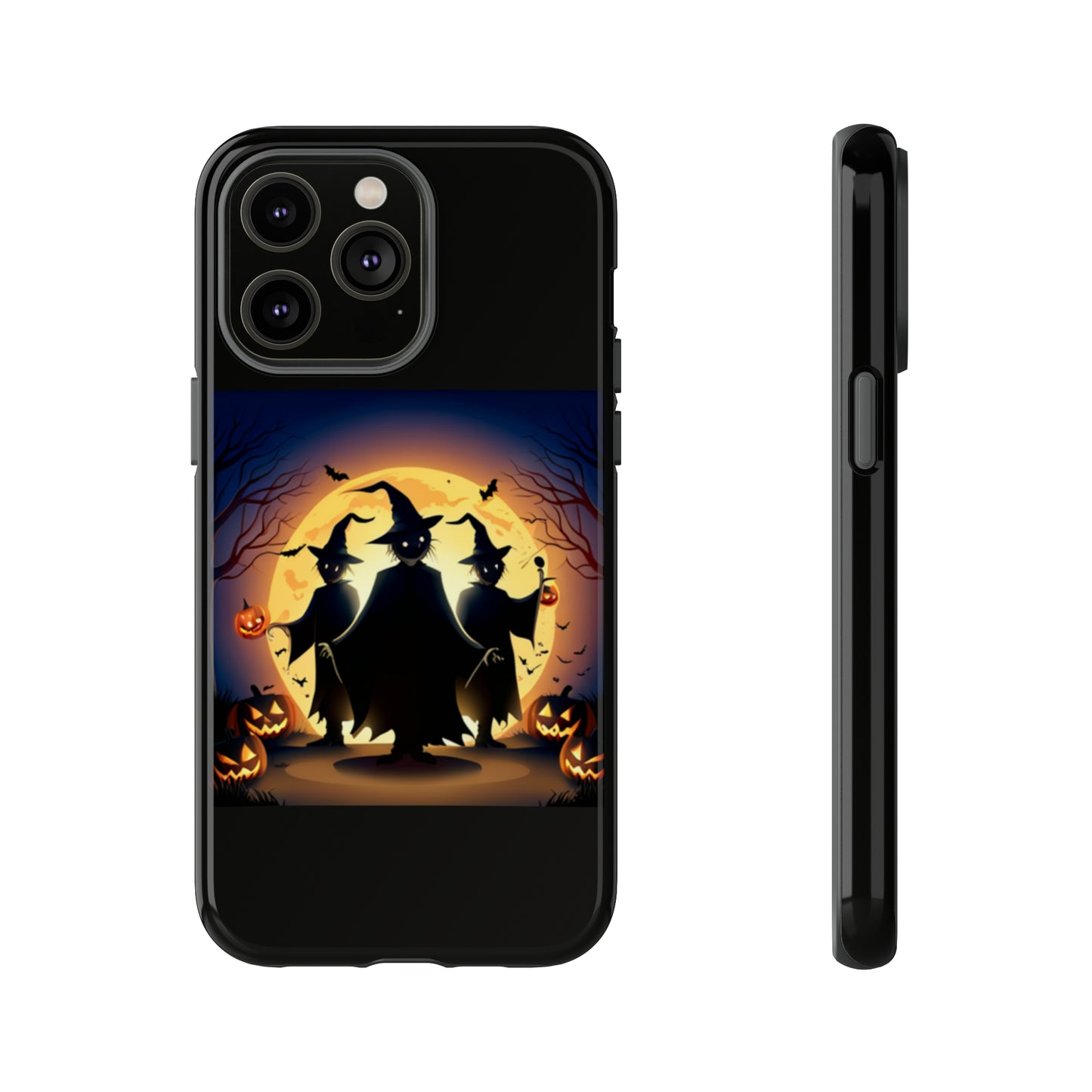 Trick or Treat with black background: 46-Tough Case iPhone series 15 14 13 12 11 X XR XS 8: Google series 7 6 5: Samsung series S23 S22 S21 S20 S10