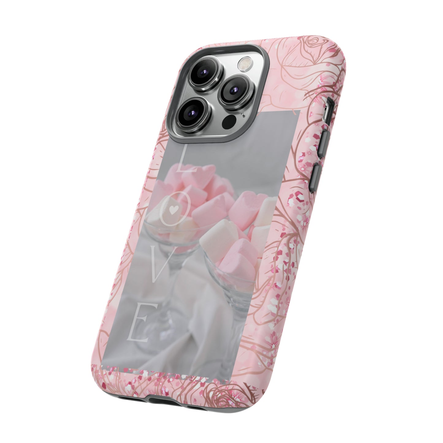 Pink Candy Love: 46-Tough Case iPhone series 15 14 13 12 11 X XR XS 8: Google series 7 6 5: Samsung series S23 S22 S21 S20 S10