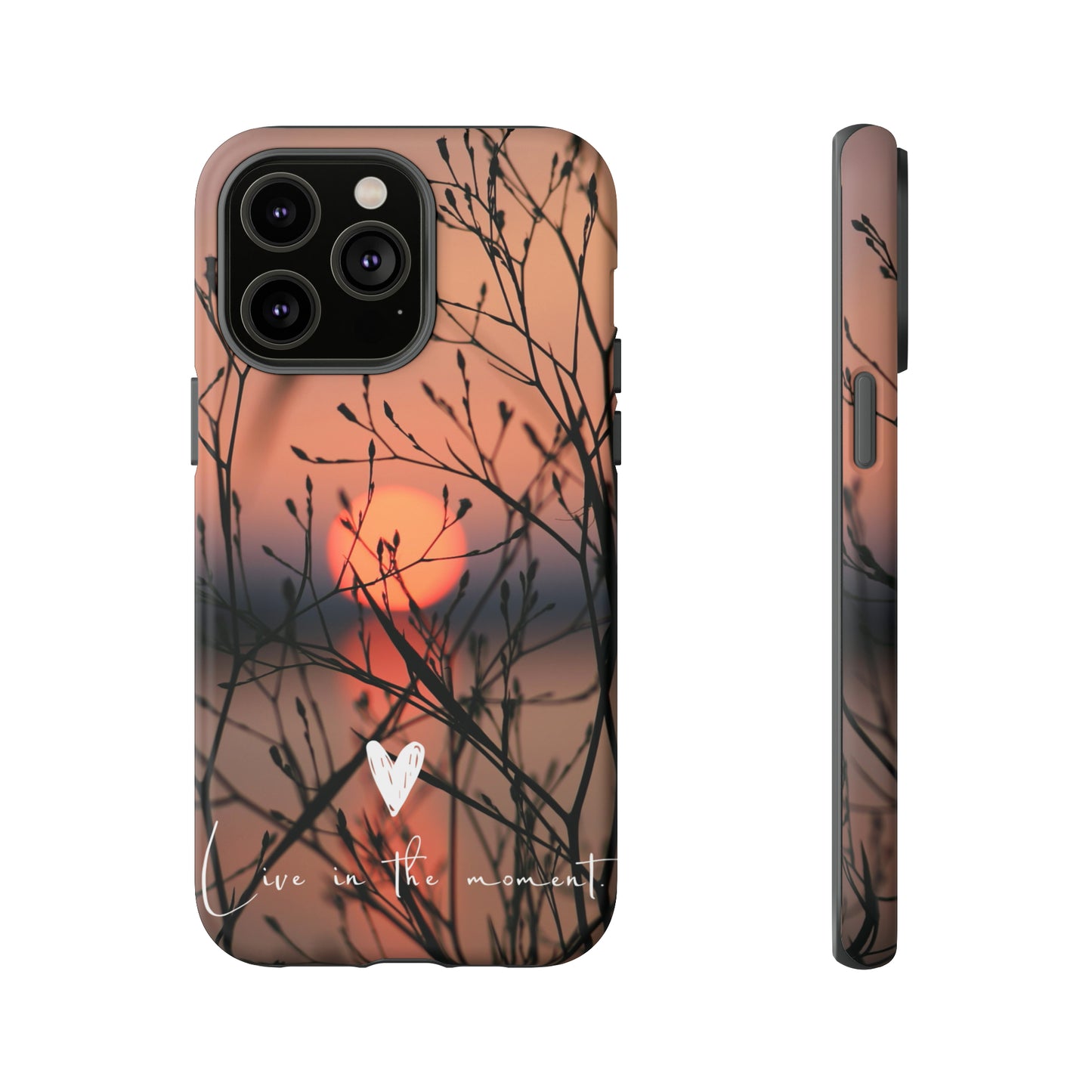 VIVID SUNSET FLORAL DESIGN with black background: 46-Tough Case iPhone series 15 14 13 12 11 X XR XS 8: Google series 7 6 5: Samsung series S23 S22 S21 S20 S10