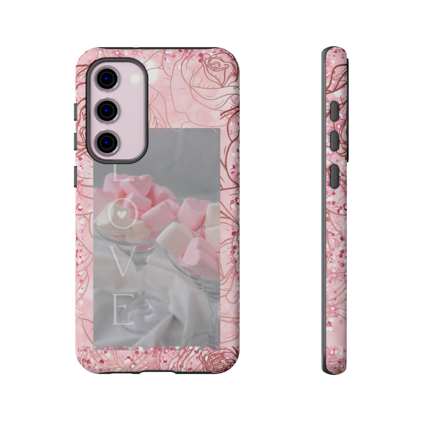 Pink Candy Love: 46-Tough Case iPhone series 15 14 13 12 11 X XR XS 8: Google series 7 6 5: Samsung series S23 S22 S21 S20 S10