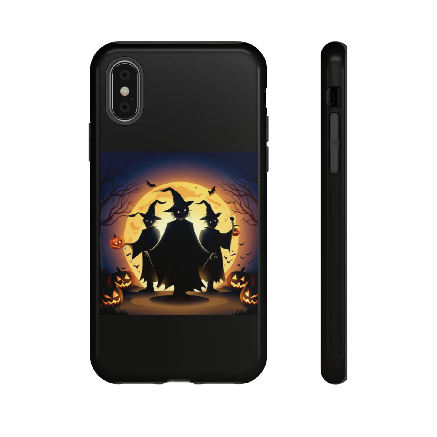 Trick or Treat with black background: 46-Tough Case iPhone series 15 14 13 12 11 X XR XS 8: Google series 7 6 5: Samsung series S23 S22 S21 S20 S10