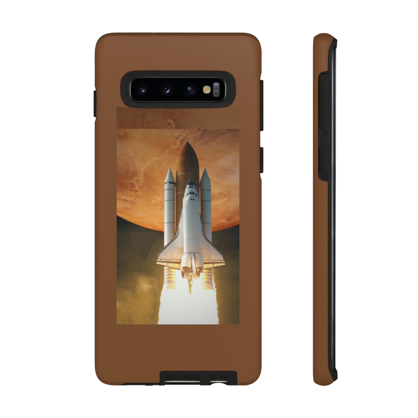 Rocket Man with Light Brown background: 46-Tough Case iPhone series 15 14 13 12 11 X XR XS 8: Google series 7 6 5: Samsung series S23 S22 S21 S20 S10