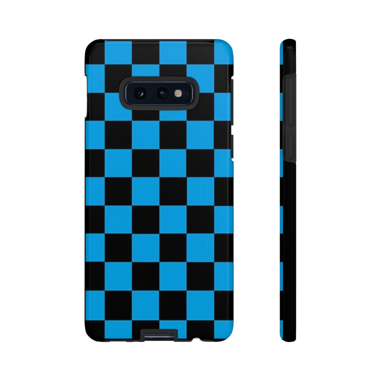 Blue and Black Checkers: 46-Tough Case iPhone series 15 14 13 12 11 X XR XS 8: Google series 7 6 5: Samsung series S23 S22 S21 S20 S10