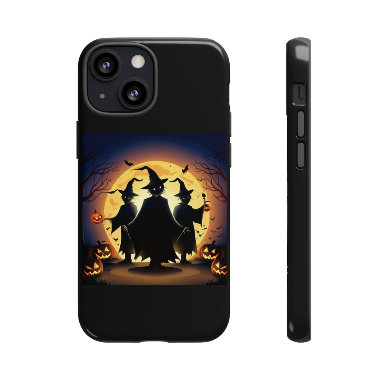 Trick or Treat with black background: 46-Tough Case iPhone series 15 14 13 12 11 X XR XS 8: Google series 7 6 5: Samsung series S23 S22 S21 S20 S10