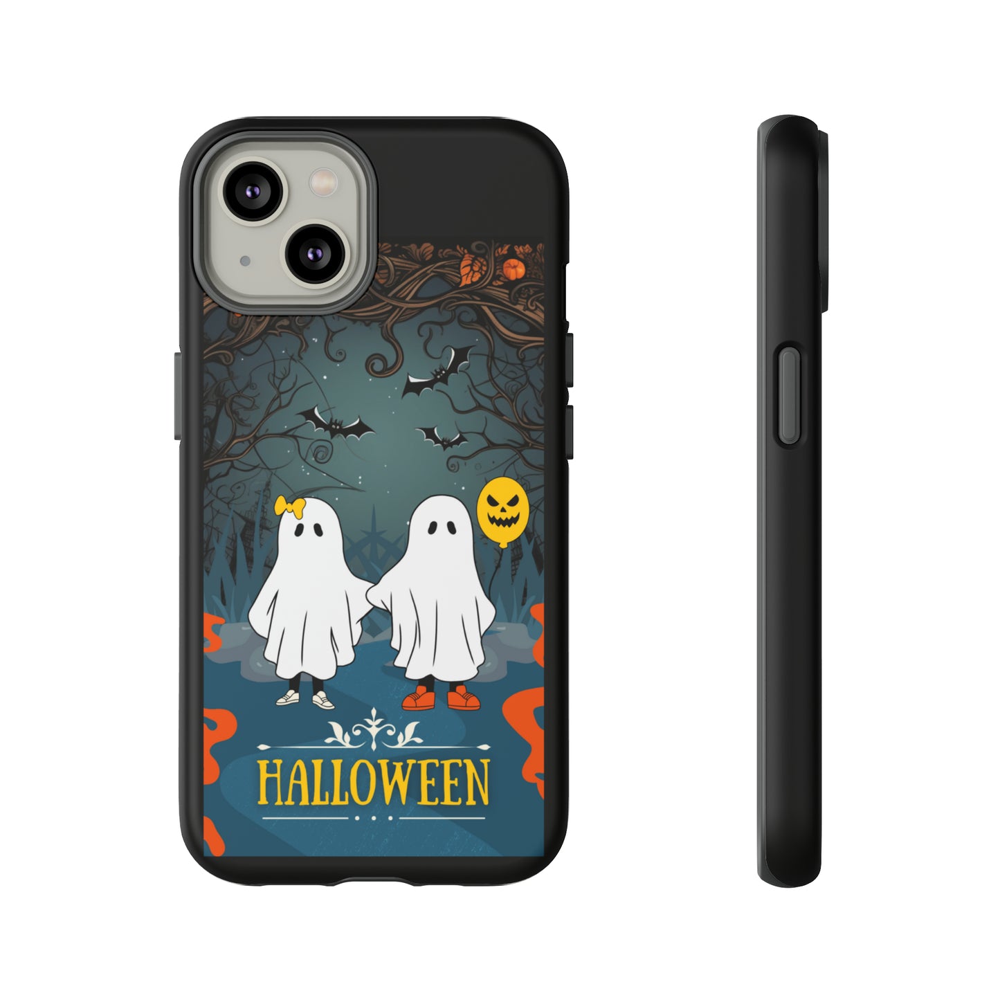 Ghosty with Black background: 46-Tough Case iPhone series 15 14 13 12 11 X XR XS 8: Google series 7 6 5: Samsung series S23 S22 S21 S20 S10