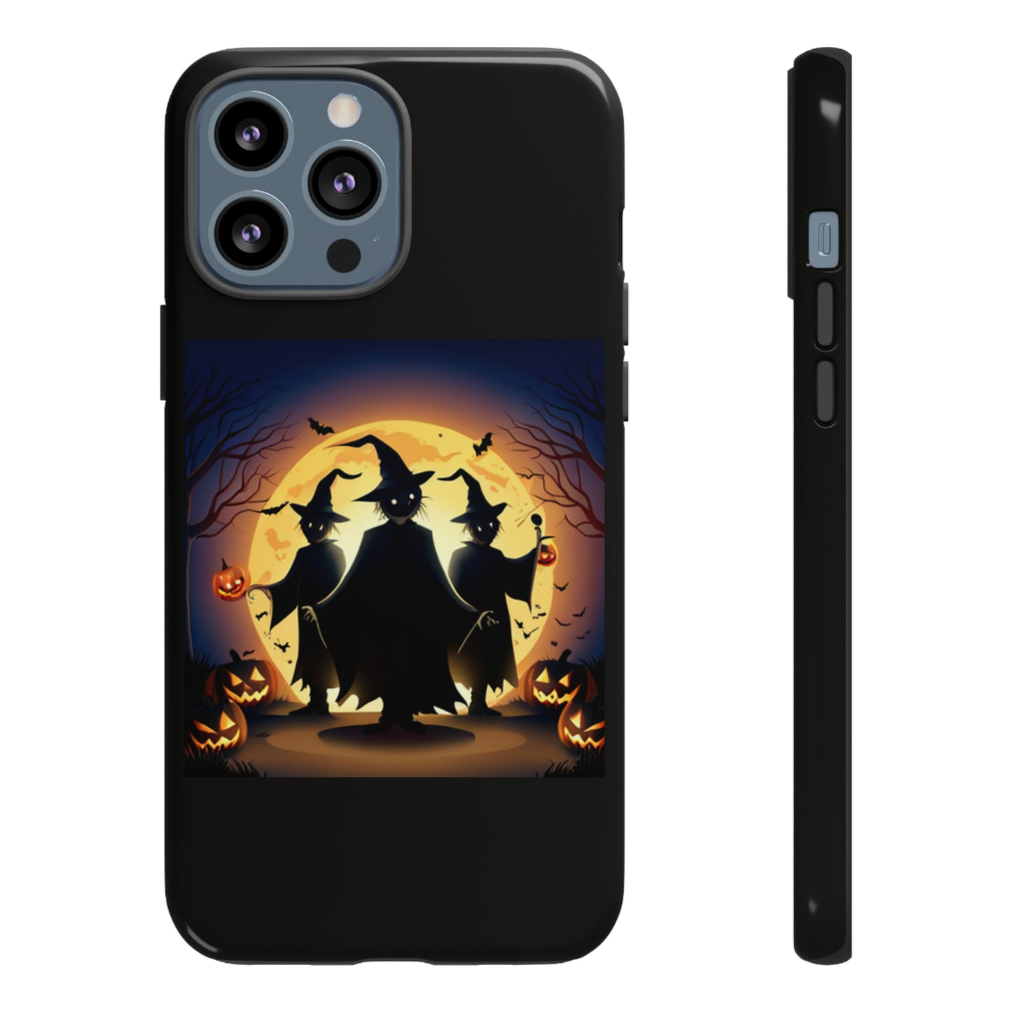 Trick or Treat with black background: 46-Tough Case iPhone series 15 14 13 12 11 X XR XS 8: Google series 7 6 5: Samsung series S23 S22 S21 S20 S10