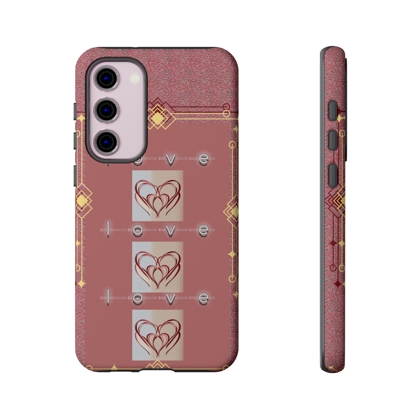 Three Hearts Love: 46-Tough Case iPhone series 15 14 13 12 11 X XR XS 8: Google series 7 6 5: Samsung series S23 S22 S21 S20 S10