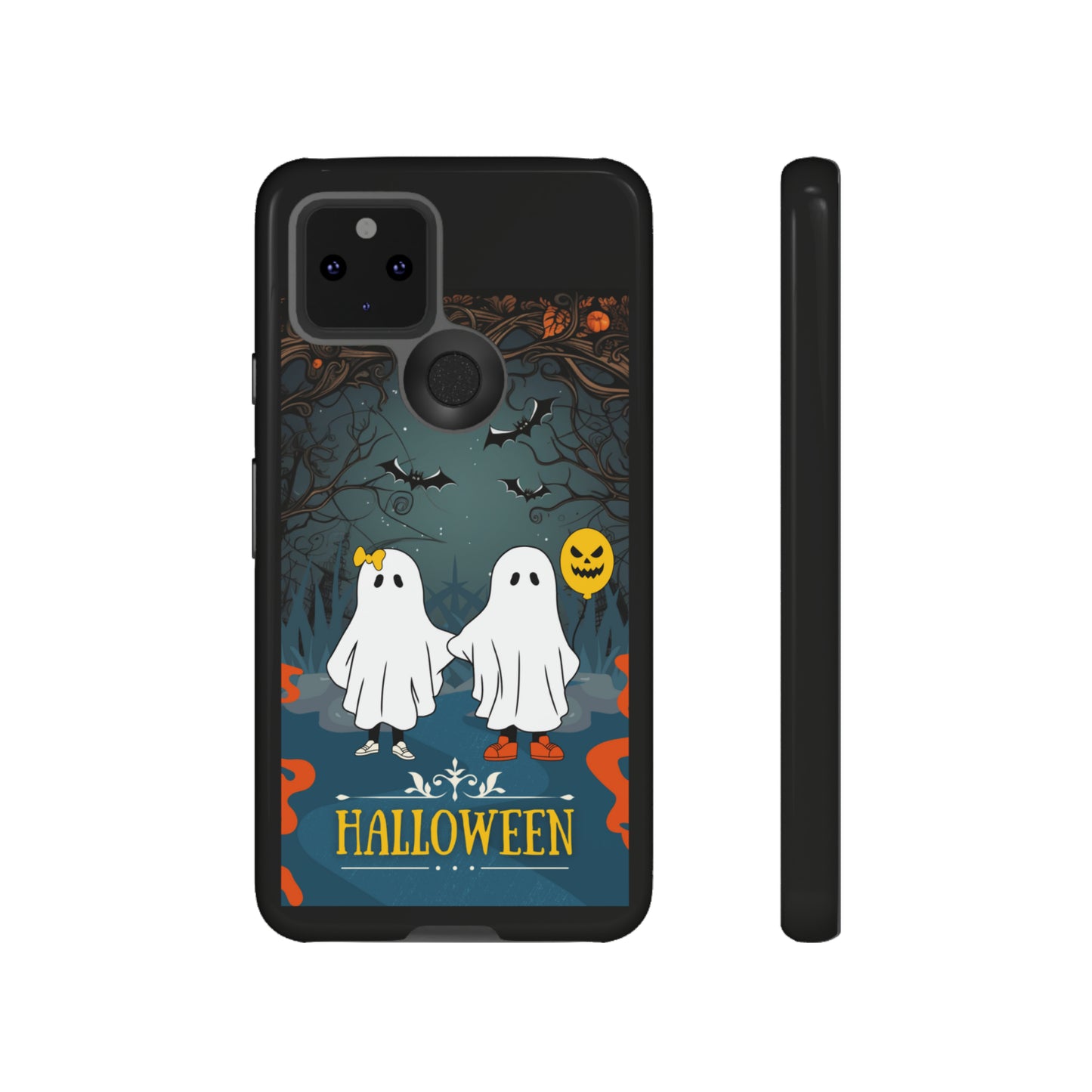 Ghosty with Black background: 46-Tough Case iPhone series 15 14 13 12 11 X XR XS 8: Google series 7 6 5: Samsung series S23 S22 S21 S20 S10