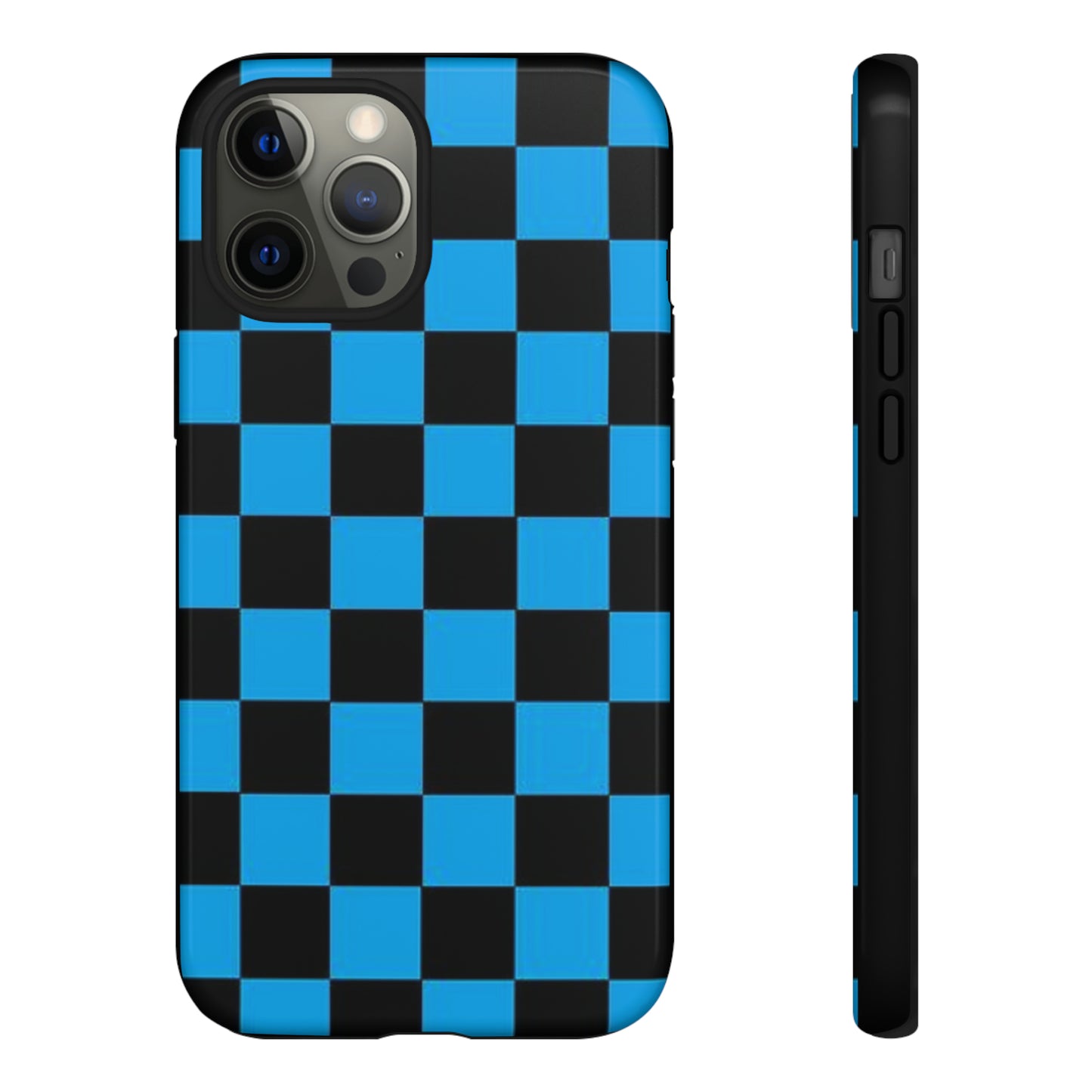 Blue and Black Checkers: 46-Tough Case iPhone series 15 14 13 12 11 X XR XS 8: Google series 7 6 5: Samsung series S23 S22 S21 S20 S10