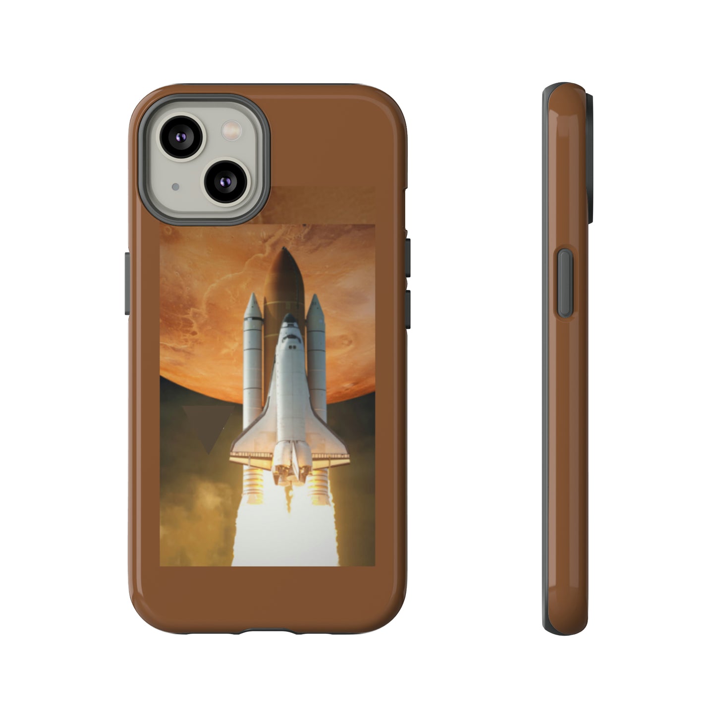 Rocket Man with Light Brown background: 46-Tough Case iPhone series 15 14 13 12 11 X XR XS 8: Google series 7 6 5: Samsung series S23 S22 S21 S20 S10