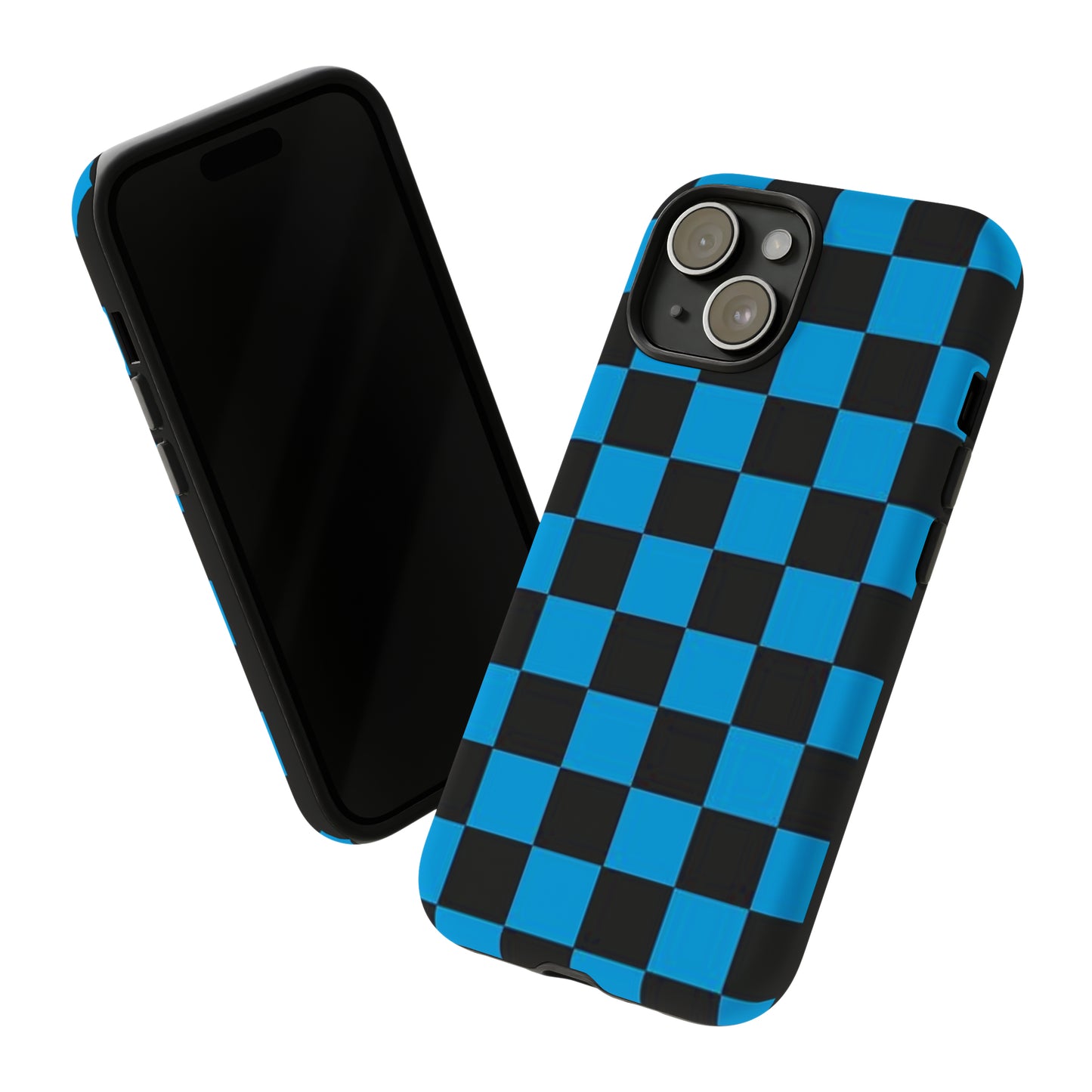 Blue and Black Checkers: 46-Tough Case iPhone series 15 14 13 12 11 X XR XS 8: Google series 7 6 5: Samsung series S23 S22 S21 S20 S10