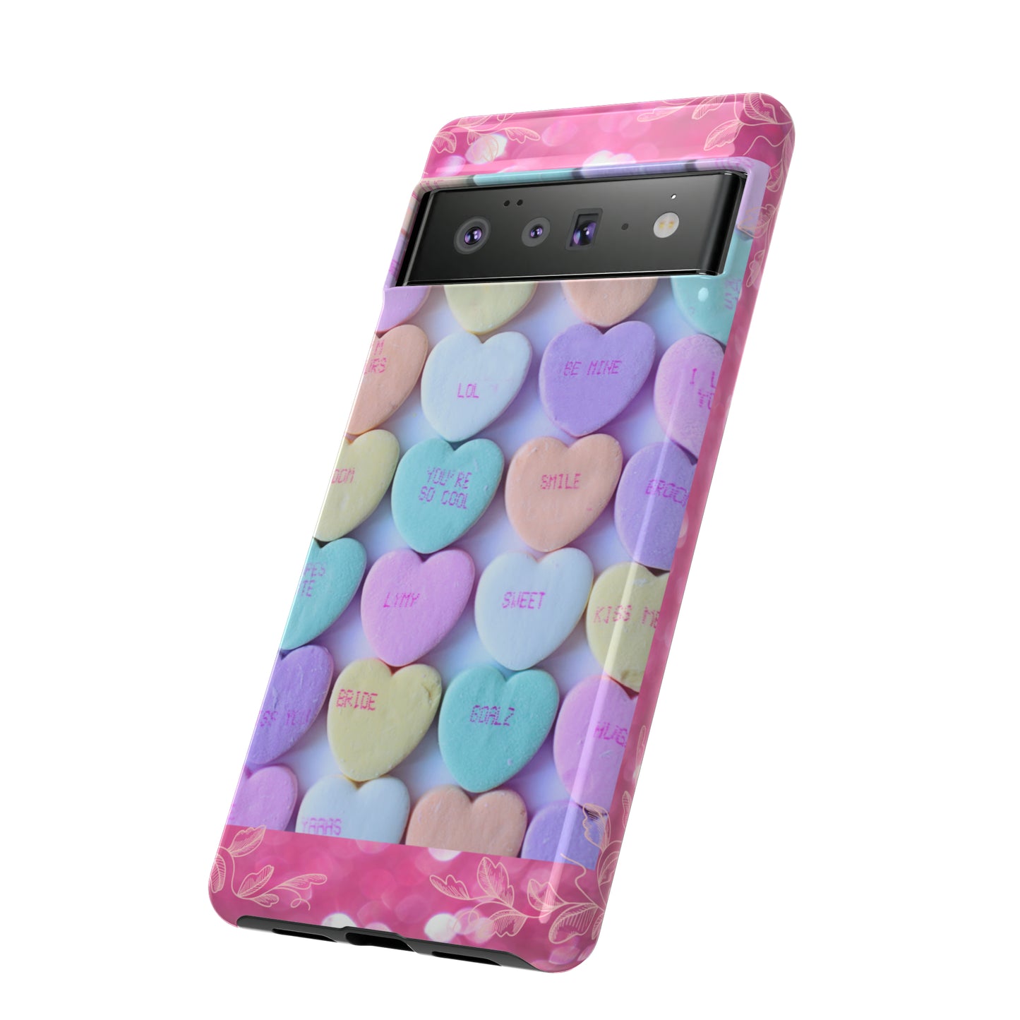 Candy Hearts: 46-Tough Case iPhone series 15 14 13 12 11 X XR XS 8: Google series 7 6 5: Samsung series S23 S22 S21 S20 S10