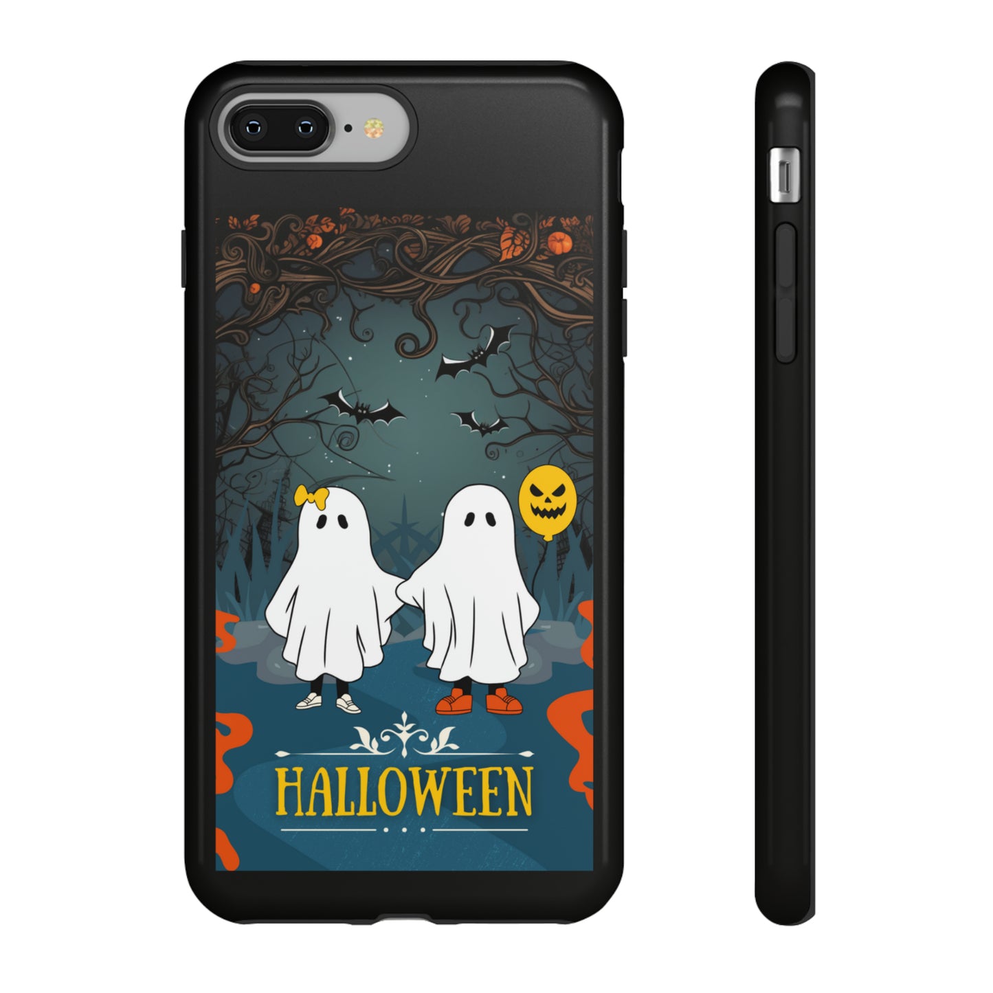 Ghosty with Black background: 46-Tough Case iPhone series 15 14 13 12 11 X XR XS 8: Google series 7 6 5: Samsung series S23 S22 S21 S20 S10