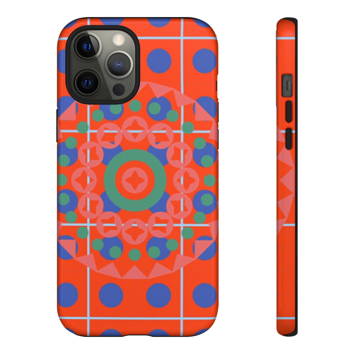 Orange Crush Camouflage with Black background: 46-Tough Case iPhone series 15 14 13 12 11 X XR XS 8: Google series 7 6 5: Samsung series S23 S22 S21 S20 S10