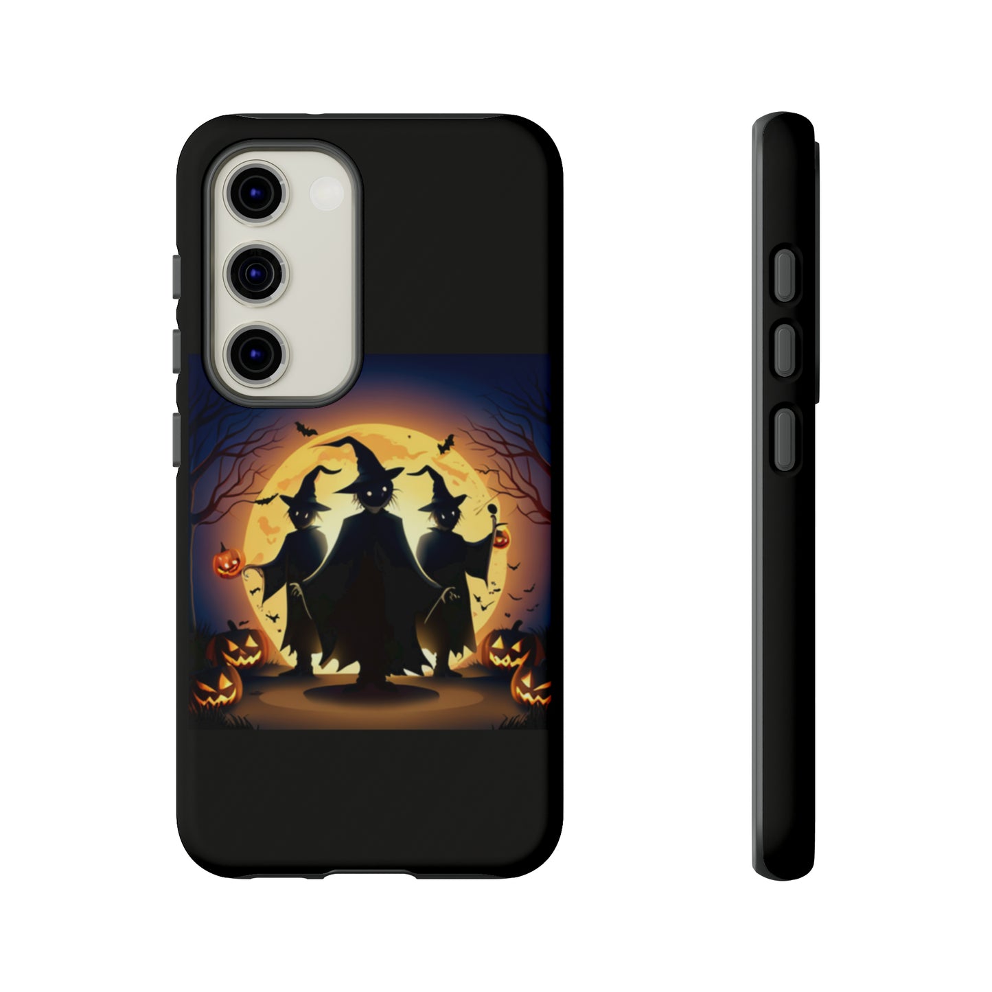 Trick or Treat with black background: 46-Tough Case iPhone series 15 14 13 12 11 X XR XS 8: Google series 7 6 5: Samsung series S23 S22 S21 S20 S10