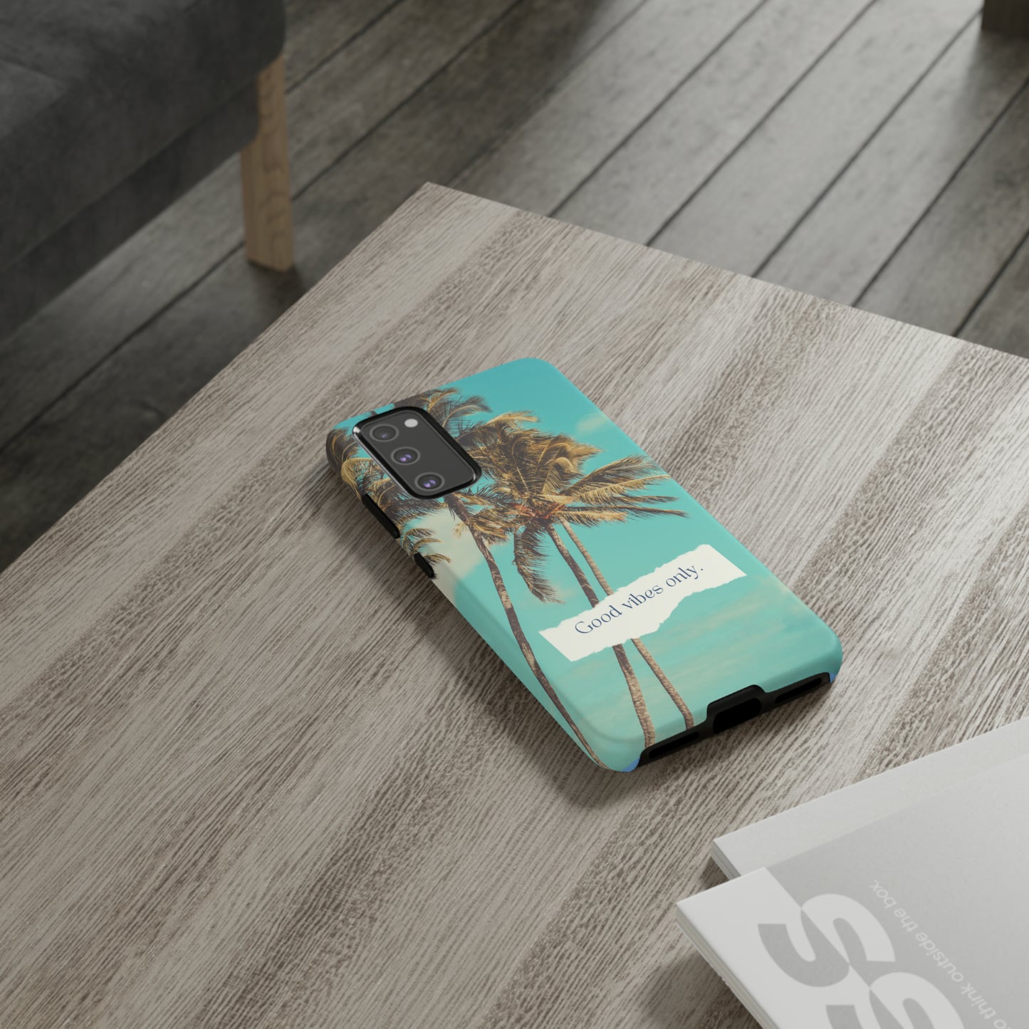 Palm Blue with Turquoise background : 46-Tough Case iPhone series 15 14 13 12 11 X XR XS 8: Google series 7 6 5: Samsung series S23 S22 S21 S20 S10