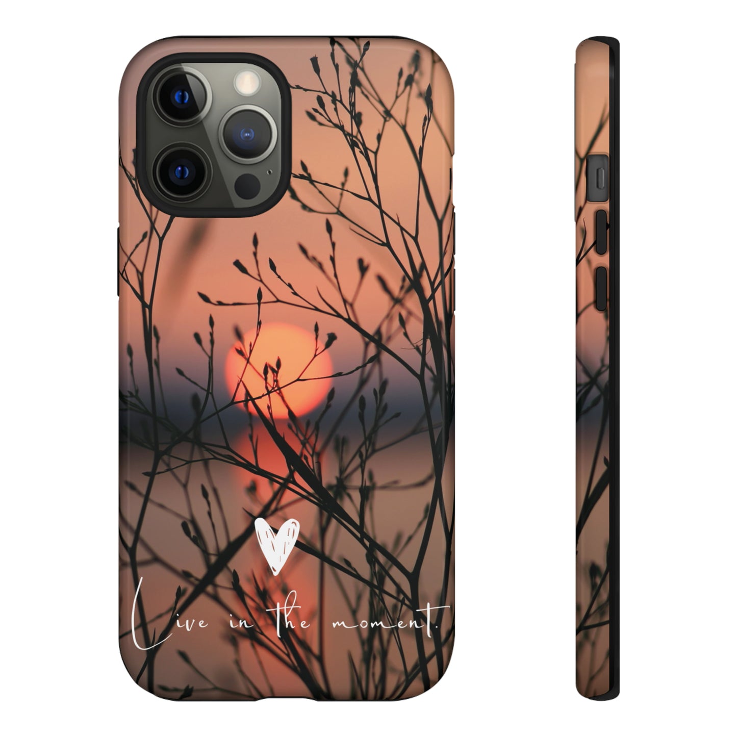 VIVID SUNSET FLORAL DESIGN with black background: 46-Tough Case iPhone series 15 14 13 12 11 X XR XS 8: Google series 7 6 5: Samsung series S23 S22 S21 S20 S10