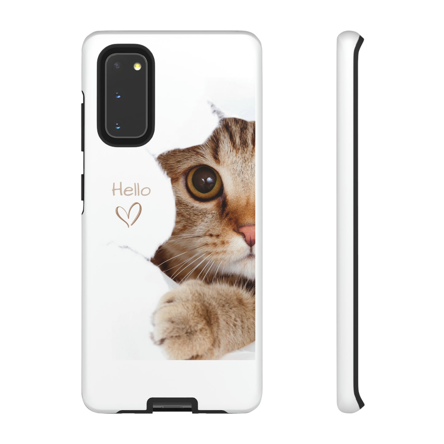 Hey Kitty with white background: 46-Tough Case iPhone series 15 14 13 12 11 X XR XS 8: Google series 7 6 5: Samsung series S23 S22 S21 S20 S10