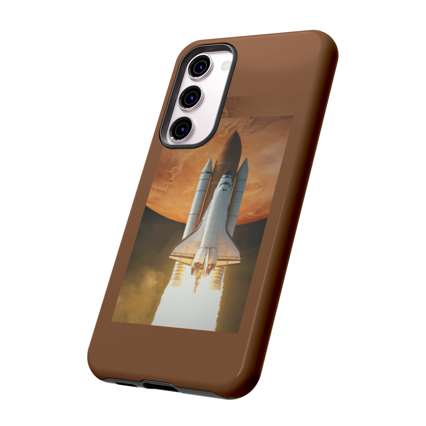 Rocket Man with Light Brown background: 46-Tough Case iPhone series 15 14 13 12 11 X XR XS 8: Google series 7 6 5: Samsung series S23 S22 S21 S20 S10