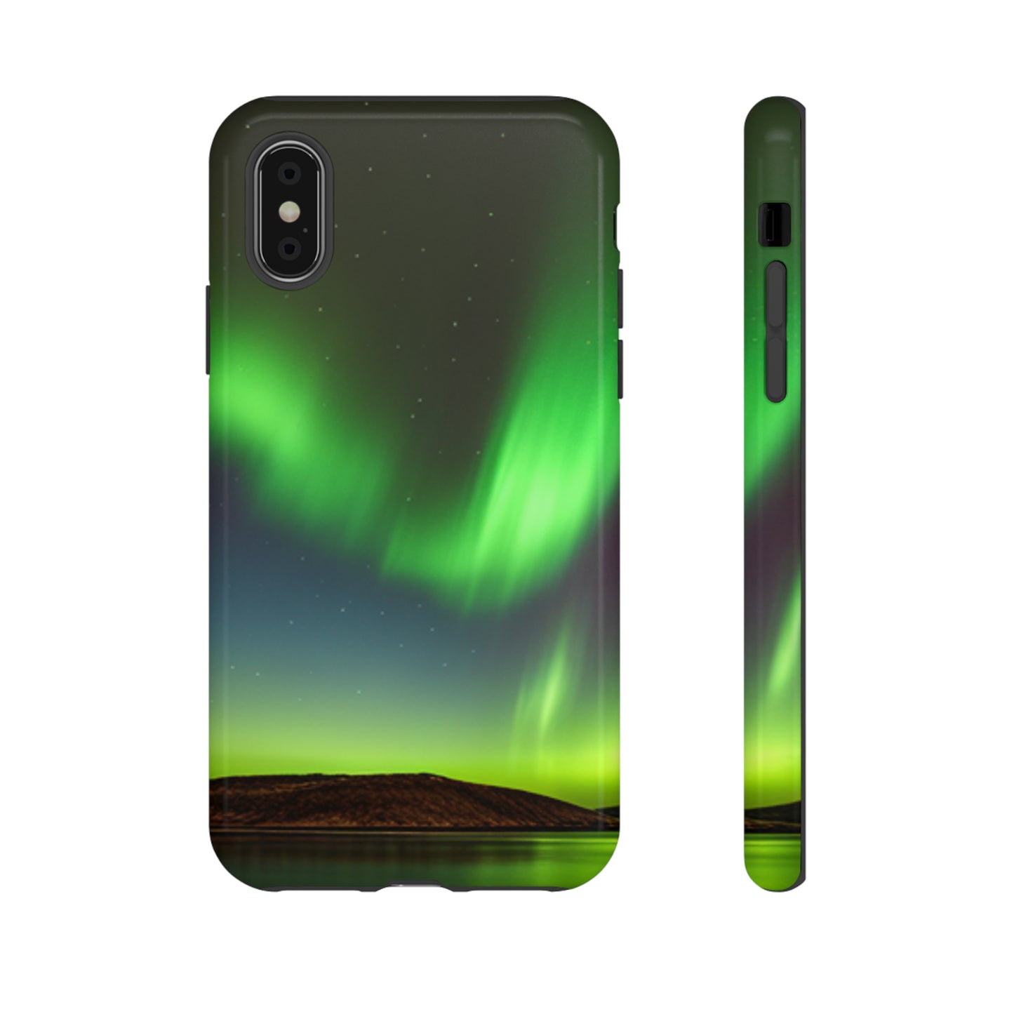 Northern Lights with a black background: 46-Tough Case iPhone series 15 14 13 12 11 X XR XS 8: Google series 7 6 5: Samsung series S23 S22 S21 S20 S10