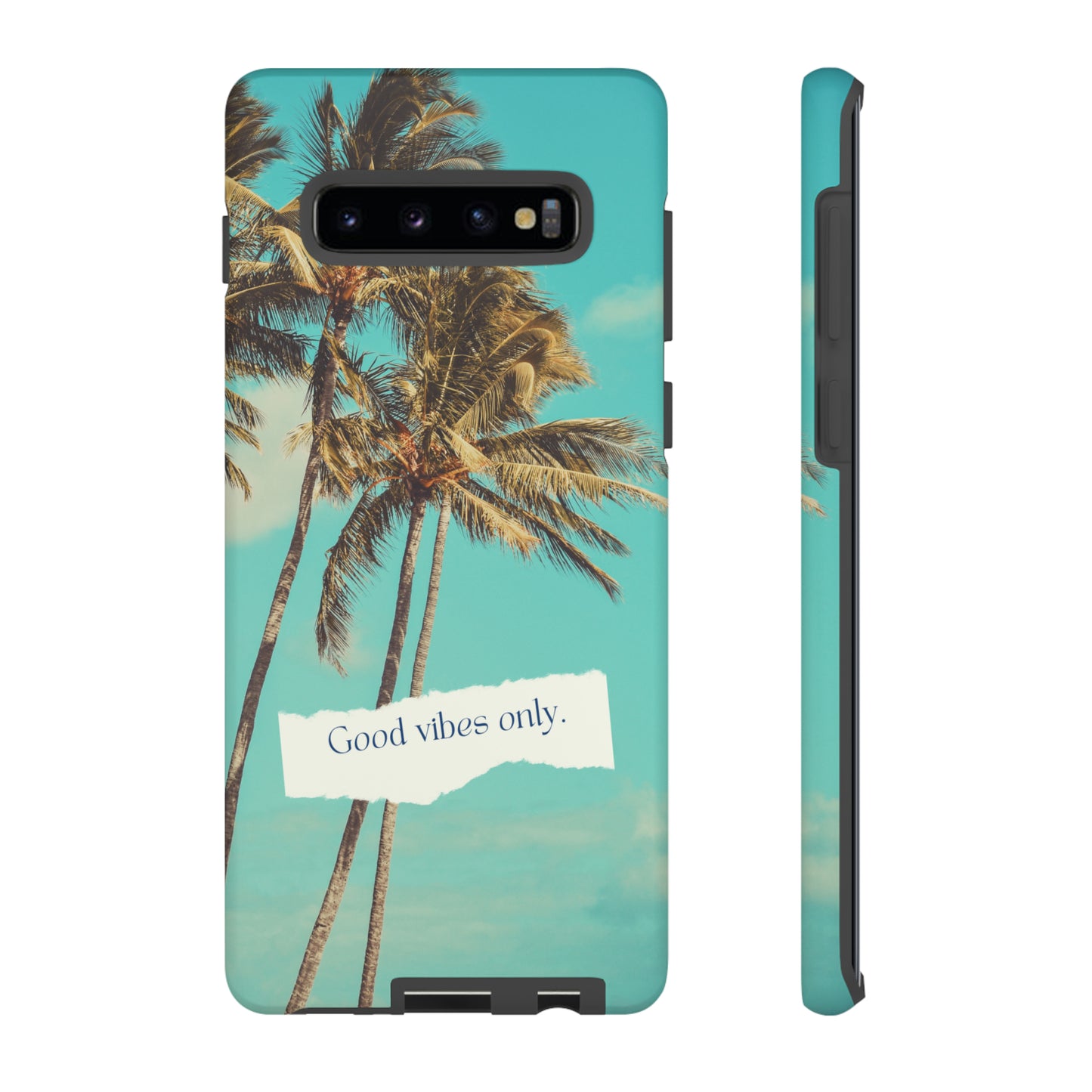 Palm Blue with Turquoise background : 46-Tough Case iPhone series 15 14 13 12 11 X XR XS 8: Google series 7 6 5: Samsung series S23 S22 S21 S20 S10