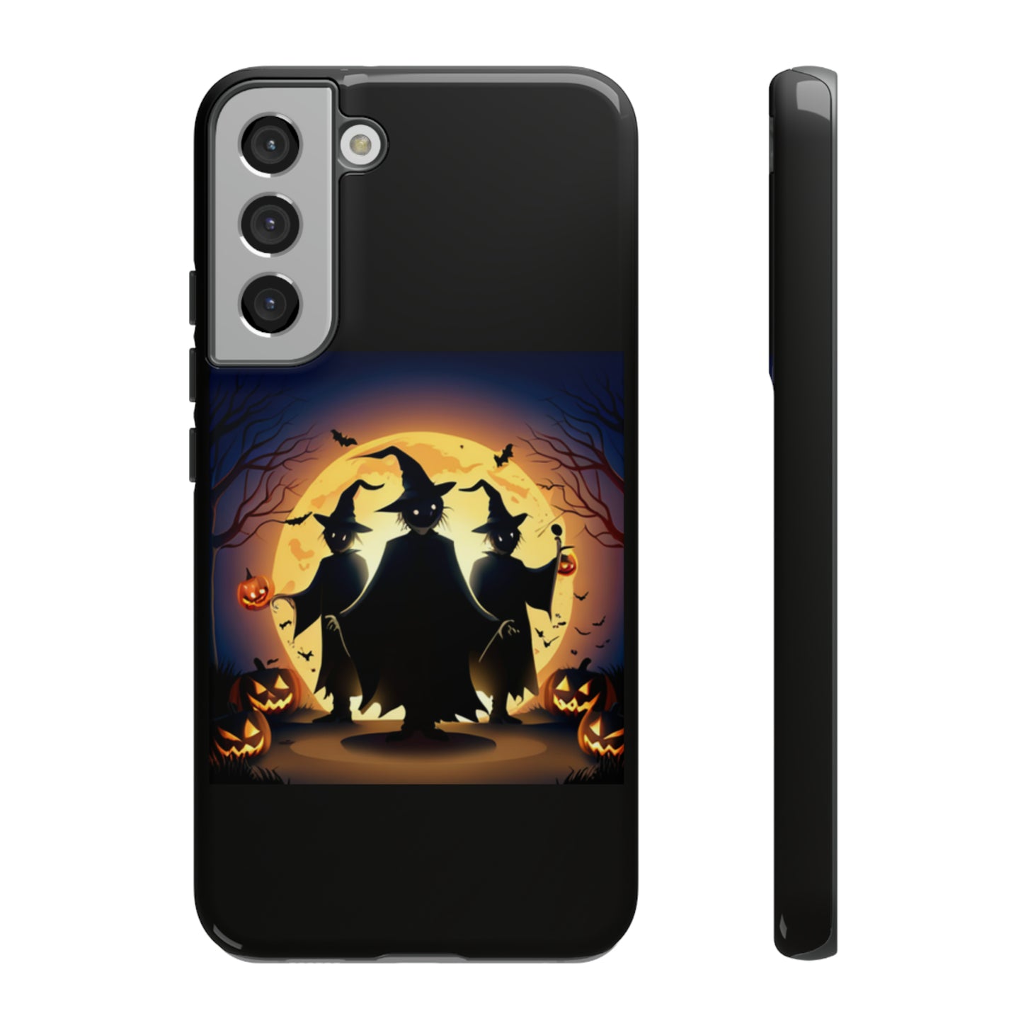 Trick or Treat with black background: 46-Tough Case iPhone series 15 14 13 12 11 X XR XS 8: Google series 7 6 5: Samsung series S23 S22 S21 S20 S10