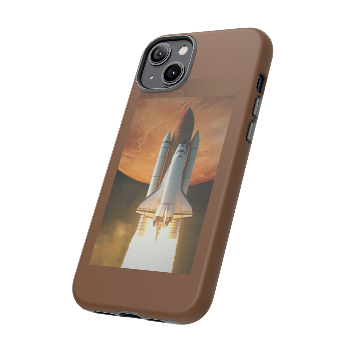 Rocket Man with Light Brown background: 46-Tough Case iPhone series 15 14 13 12 11 X XR XS 8: Google series 7 6 5: Samsung series S23 S22 S21 S20 S10