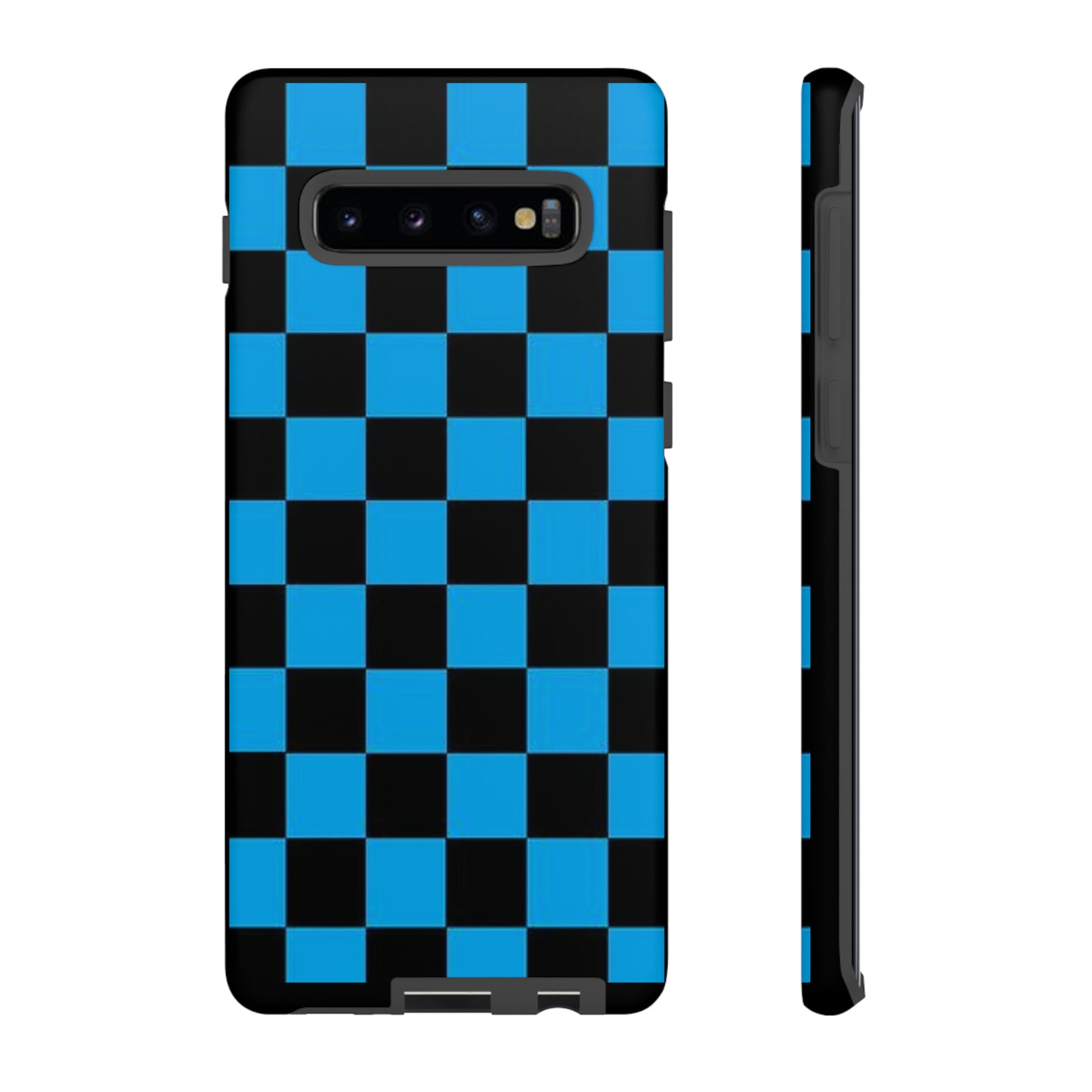 Blue and Black Checkers: 46-Tough Case iPhone series 15 14 13 12 11 X XR XS 8: Google series 7 6 5: Samsung series S23 S22 S21 S20 S10