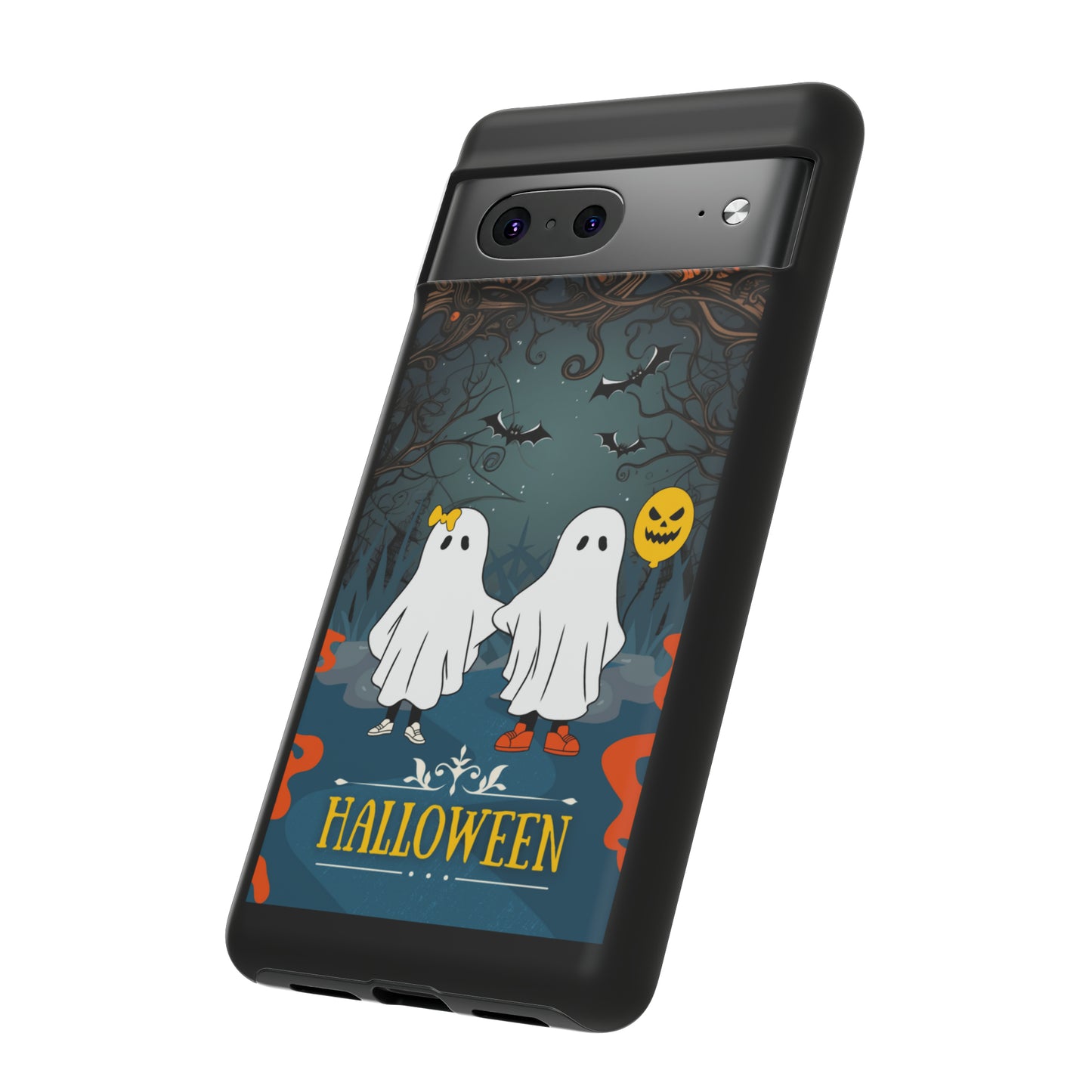 Ghosty with Black background: 46-Tough Case iPhone series 15 14 13 12 11 X XR XS 8: Google series 7 6 5: Samsung series S23 S22 S21 S20 S10