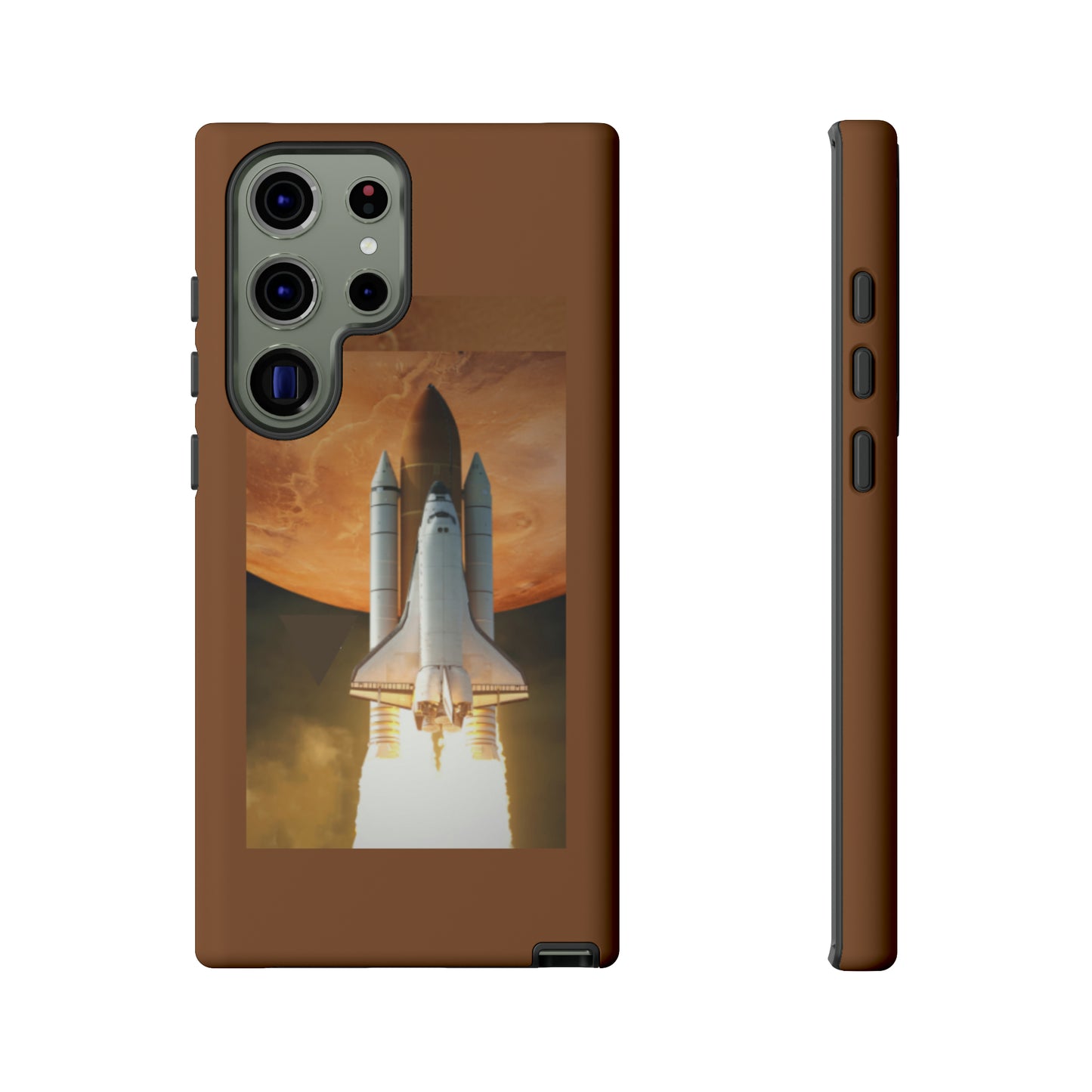 Rocket Man with Light Brown background: 46-Tough Case iPhone series 15 14 13 12 11 X XR XS 8: Google series 7 6 5: Samsung series S23 S22 S21 S20 S10