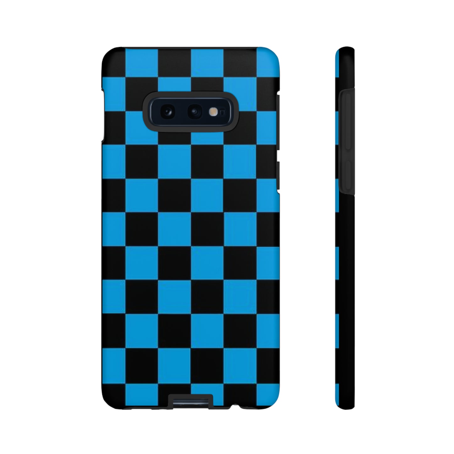 Blue and Black Checkers: 46-Tough Case iPhone series 15 14 13 12 11 X XR XS 8: Google series 7 6 5: Samsung series S23 S22 S21 S20 S10