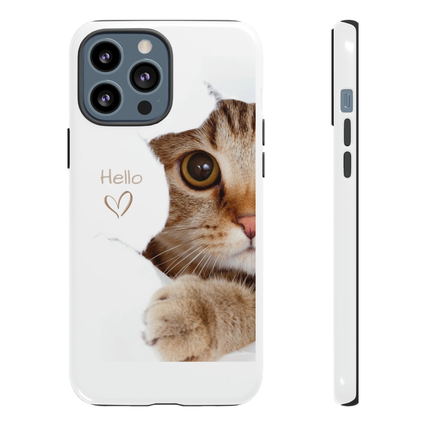 Hey Kitty with white background: 46-Tough Case iPhone series 15 14 13 12 11 X XR XS 8: Google series 7 6 5: Samsung series S23 S22 S21 S20 S10