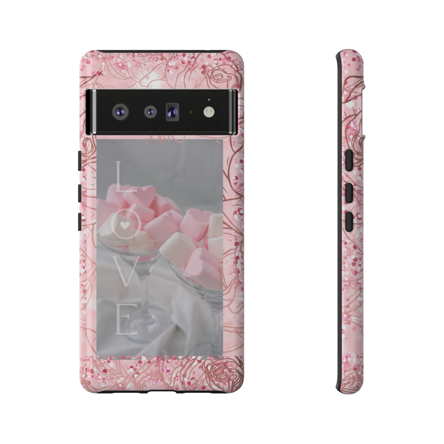 Pink Candy Love: 46-Tough Case iPhone series 15 14 13 12 11 X XR XS 8: Google series 7 6 5: Samsung series S23 S22 S21 S20 S10