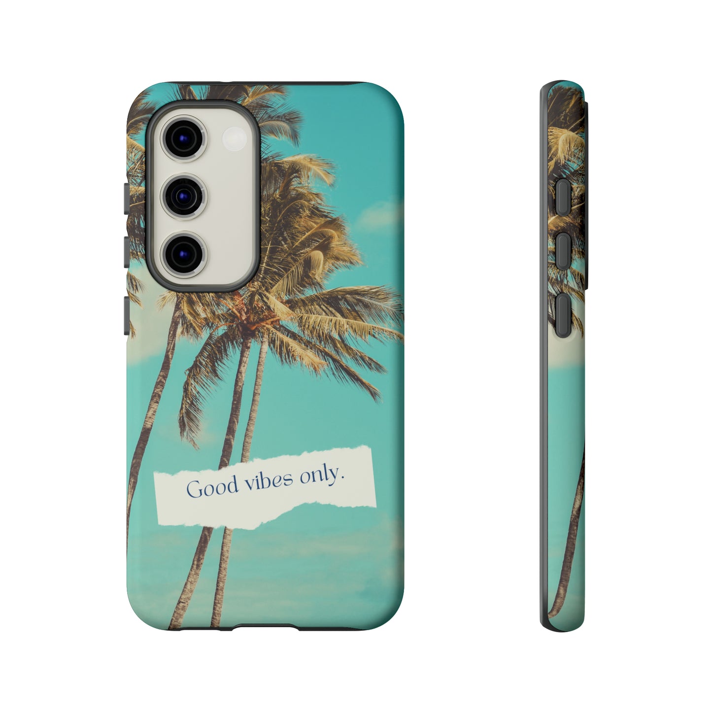 Palm Blue with Turquoise background : 46-Tough Case iPhone series 15 14 13 12 11 X XR XS 8: Google series 7 6 5: Samsung series S23 S22 S21 S20 S10