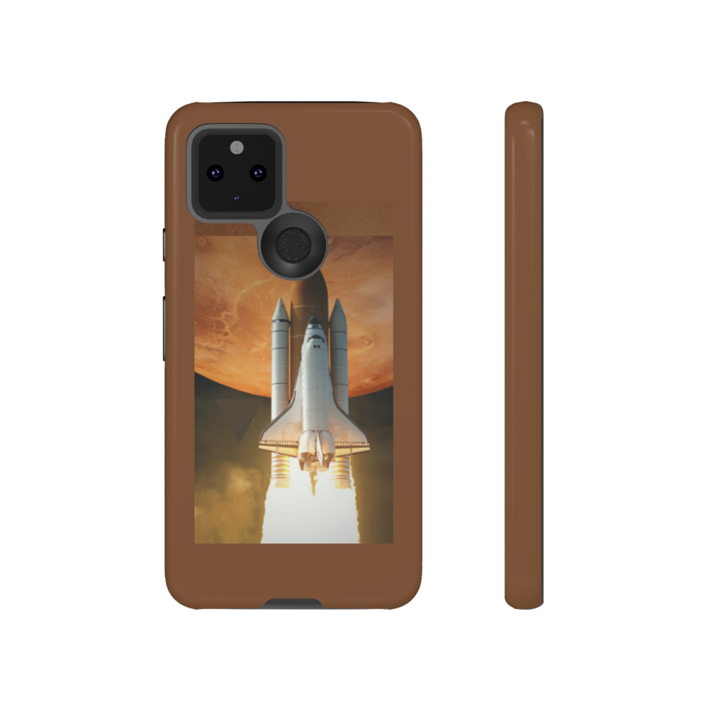 Rocket Man with Light Brown background: 46-Tough Case iPhone series 15 14 13 12 11 X XR XS 8: Google series 7 6 5: Samsung series S23 S22 S21 S20 S10