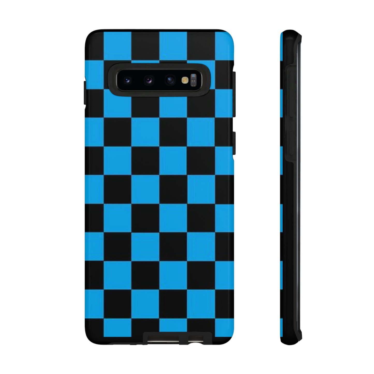 Blue and Black Checkers: 46-Tough Case iPhone series 15 14 13 12 11 X XR XS 8: Google series 7 6 5: Samsung series S23 S22 S21 S20 S10