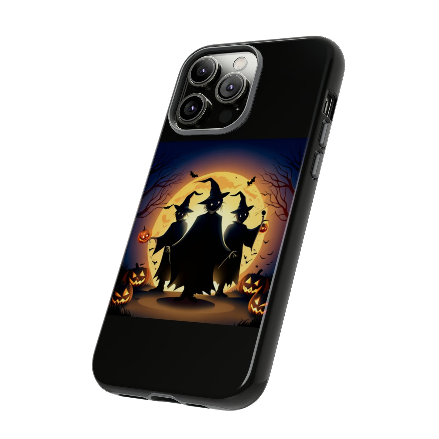 Trick or Treat with black background: 46-Tough Case iPhone series 15 14 13 12 11 X XR XS 8: Google series 7 6 5: Samsung series S23 S22 S21 S20 S10