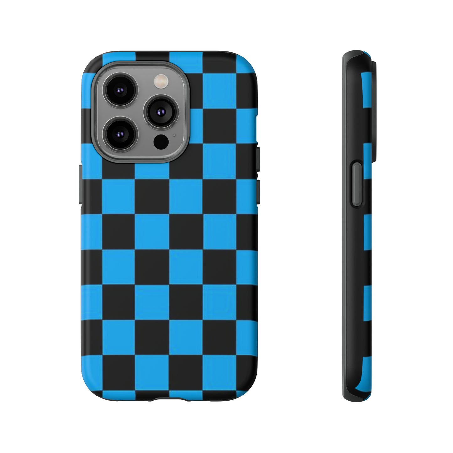 Blue and Black Checkers: 46-Tough Case iPhone series 15 14 13 12 11 X XR XS 8: Google series 7 6 5: Samsung series S23 S22 S21 S20 S10