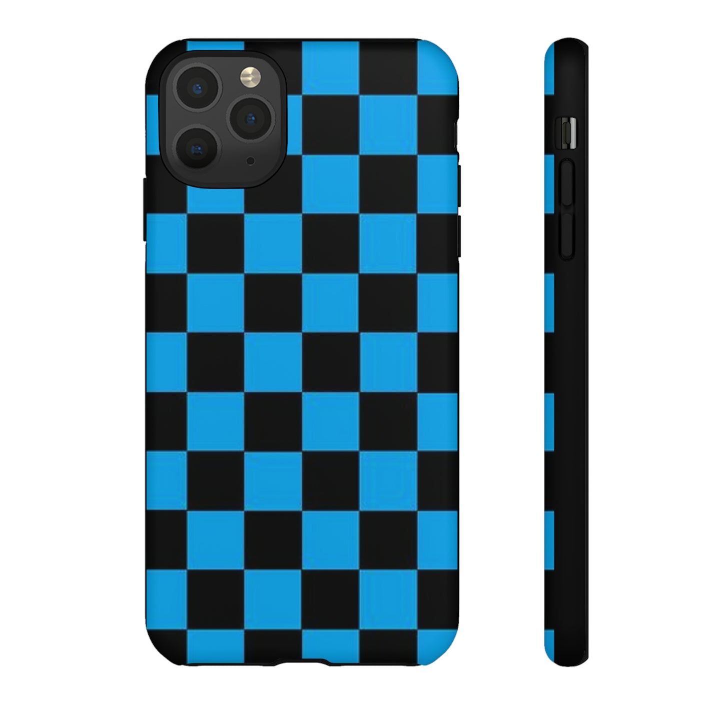 Blue and Black Checkers: 46-Tough Case iPhone series 15 14 13 12 11 X XR XS 8: Google series 7 6 5: Samsung series S23 S22 S21 S20 S10