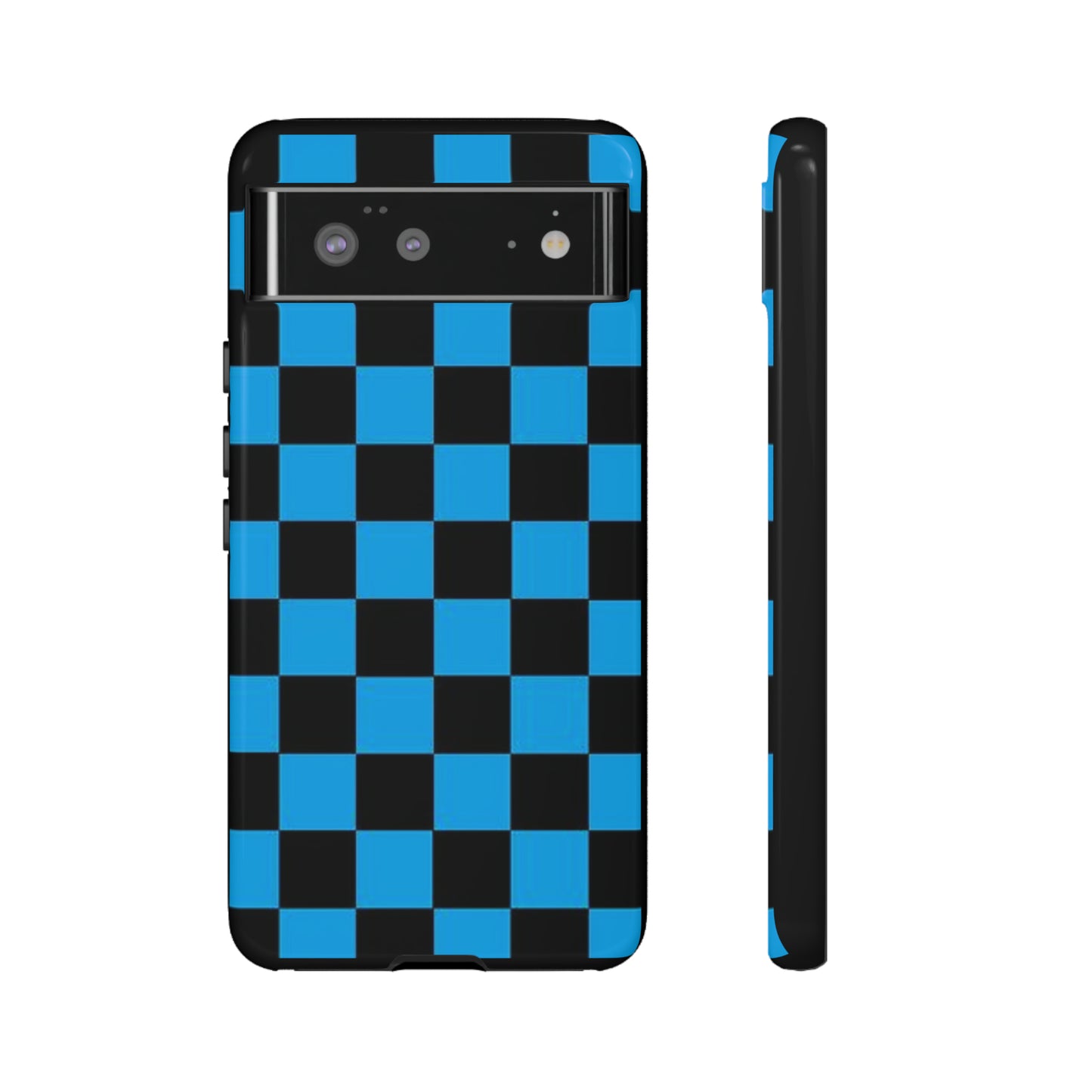 Blue and Black Checkers: 46-Tough Case iPhone series 15 14 13 12 11 X XR XS 8: Google series 7 6 5: Samsung series S23 S22 S21 S20 S10