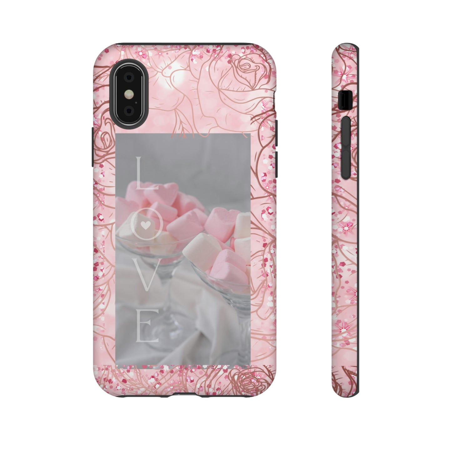 Pink Candy Love: 46-Tough Case iPhone series 15 14 13 12 11 X XR XS 8: Google series 7 6 5: Samsung series S23 S22 S21 S20 S10