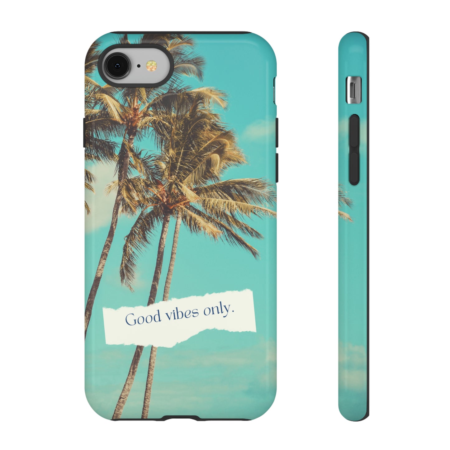 Palm Blue with Turquoise background : 46-Tough Case iPhone series 15 14 13 12 11 X XR XS 8: Google series 7 6 5: Samsung series S23 S22 S21 S20 S10