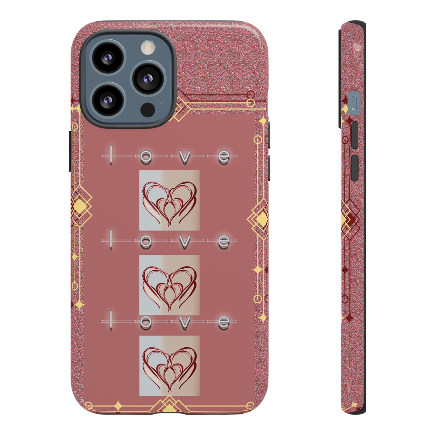 Three Hearts Love: 46-Tough Case iPhone series 15 14 13 12 11 X XR XS 8: Google series 7 6 5: Samsung series S23 S22 S21 S20 S10